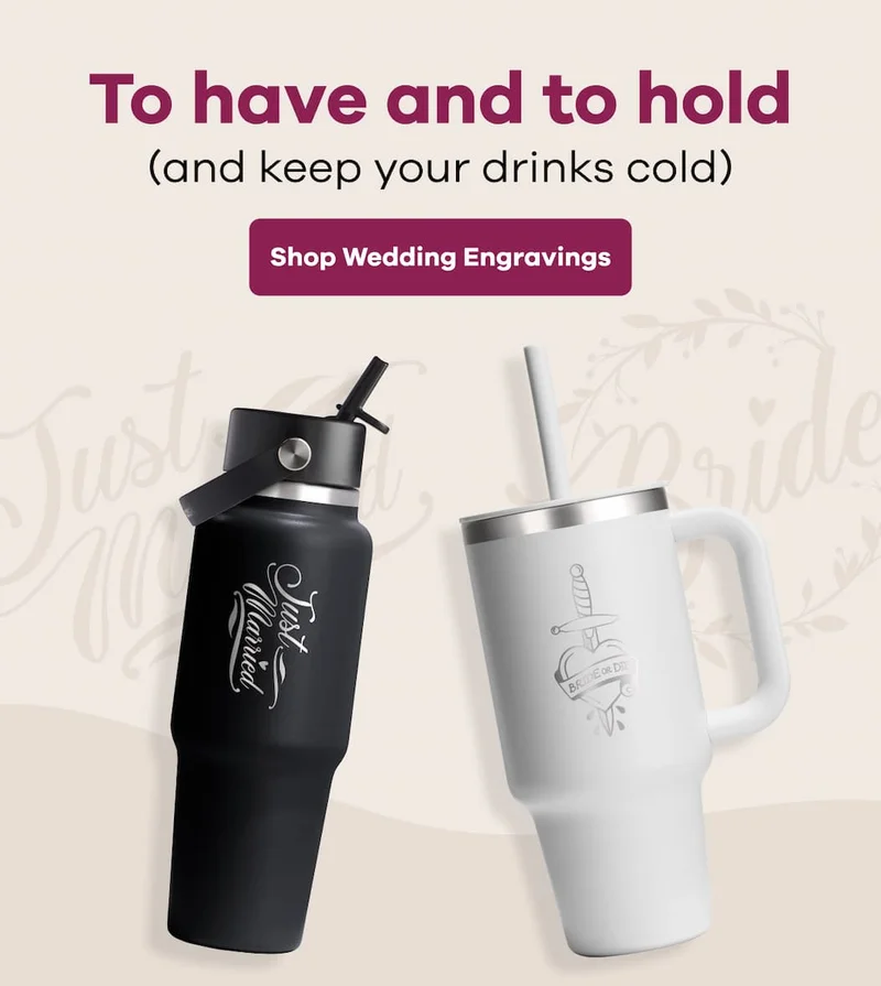 To have and to hold (and keep your drinks cold) | Shop Wedding Engravings