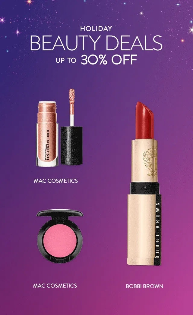 Makeup from MAC and Bobbi Brown.