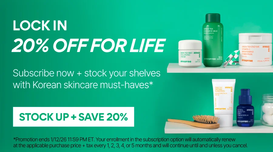 SUBSCRIBE FOR 20% OFF FOR LIFE