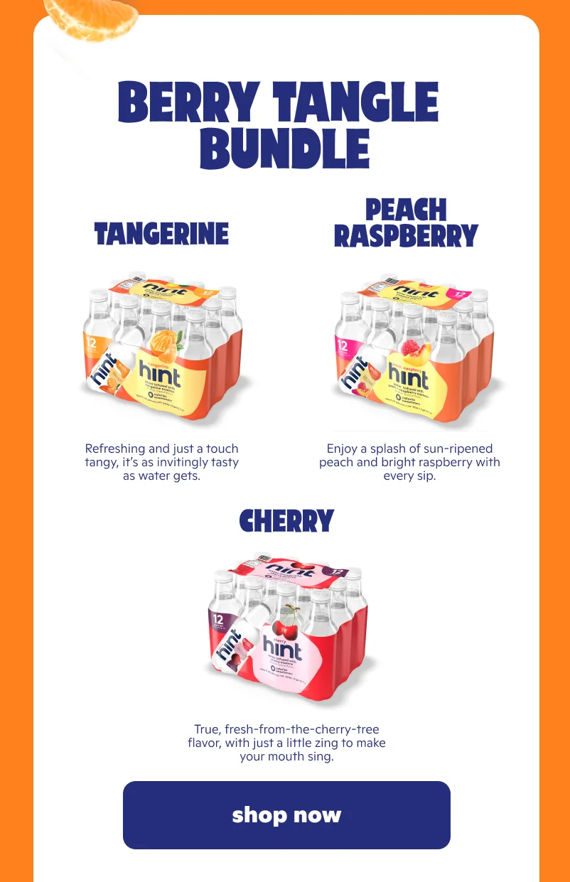 Berry Tangle Bundle: Tangerine, Peach Raspberry, Cherry