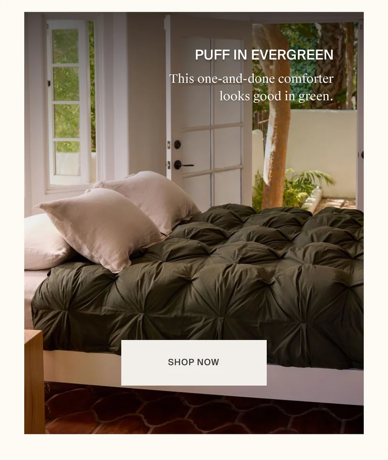 Shop Organic Cotton Puff Comforter
