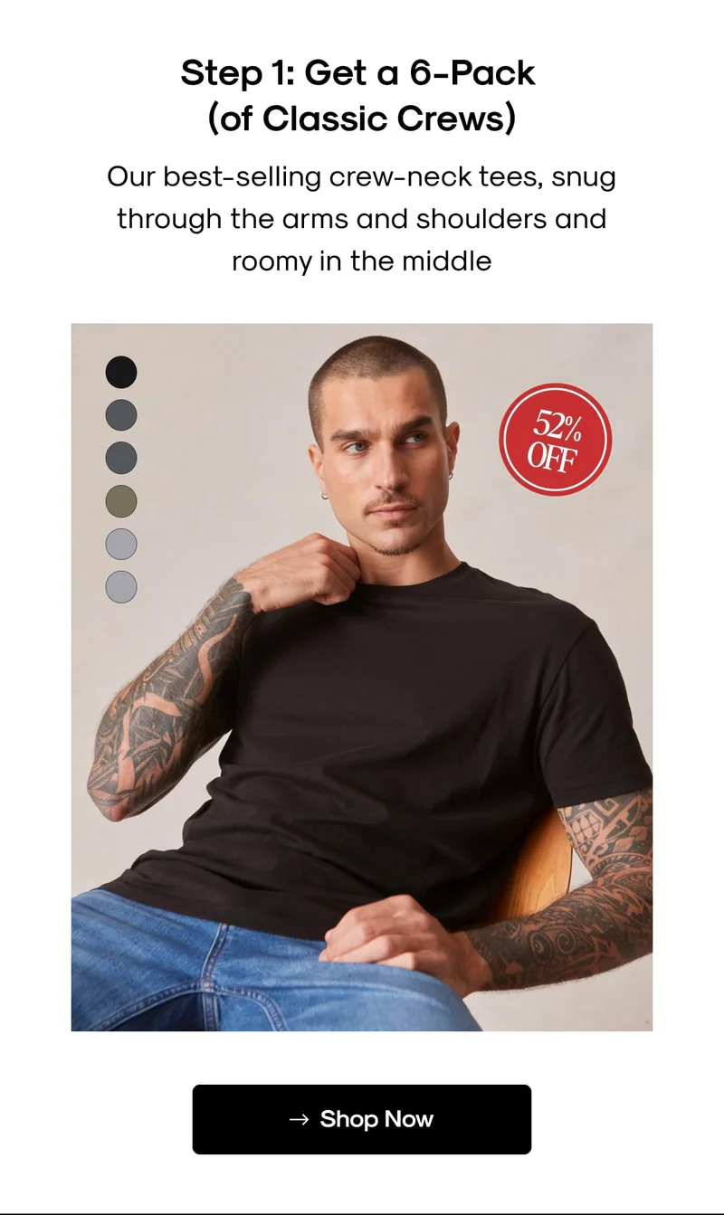 Get a 6-Pack (of Classic Crews)