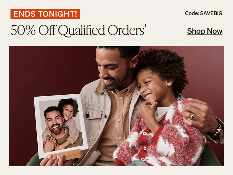 50% Off Qualified Orders