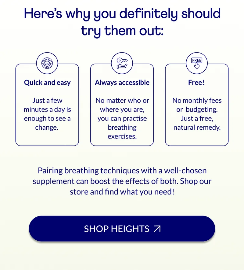 Pairing breathing techniques with a well-chosen supplement can boost the effects of both. Shop our store and find what you need!