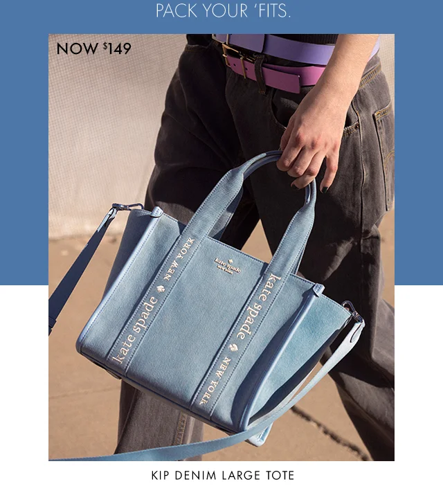 KIP DENIM LARGE TOTE