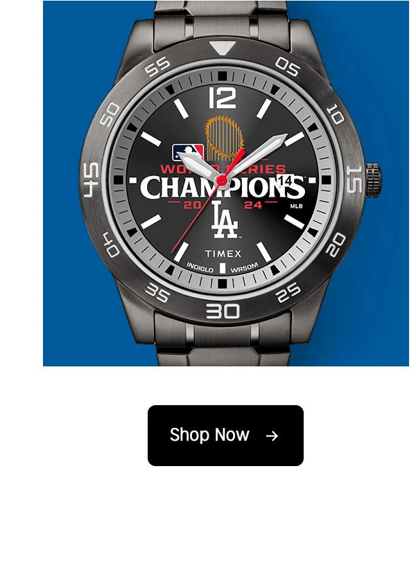 Timex Acclaim Los Angeles Dodgers World Series 42mm Stainless Steel Expansion Band Watch | Shop Now