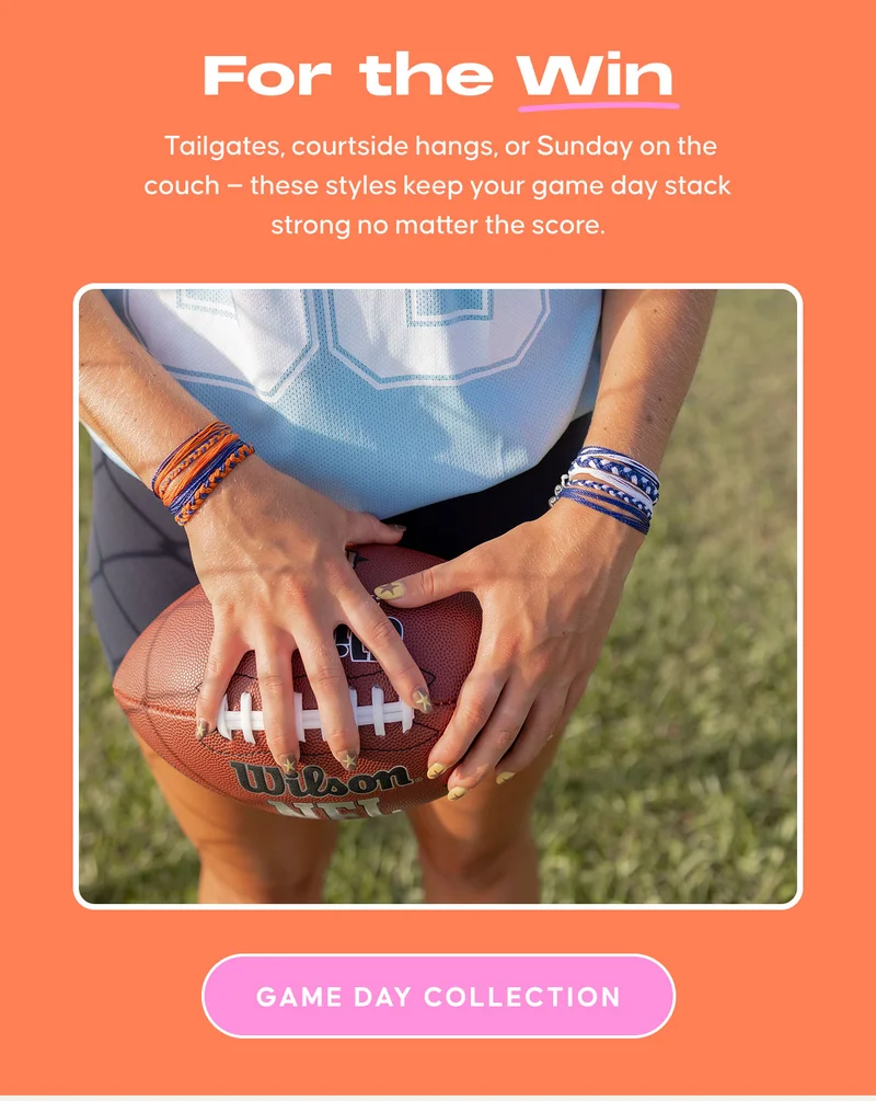 For the Win: Tailgates, courtside hangs, or Sunday on the couch — these styles keep your game day stack strong no matter the score. GAME DAY COLLECTION