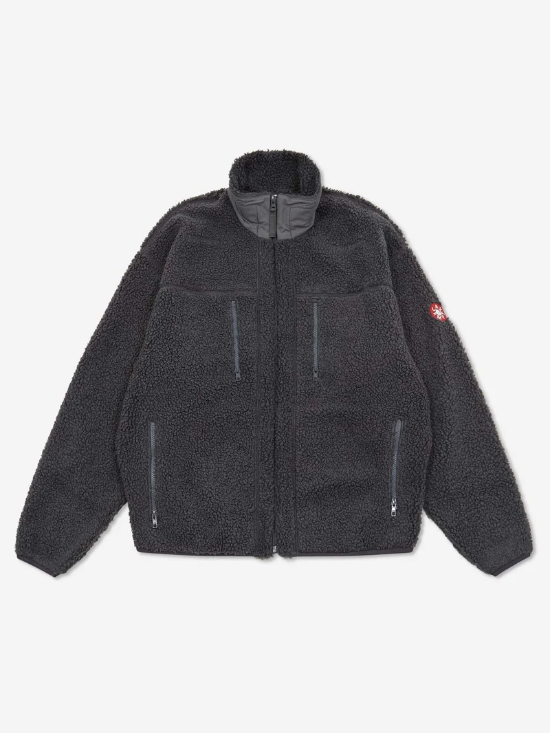Image of C.E Cav Empt Stand Collar Boa Zip Up - Grey