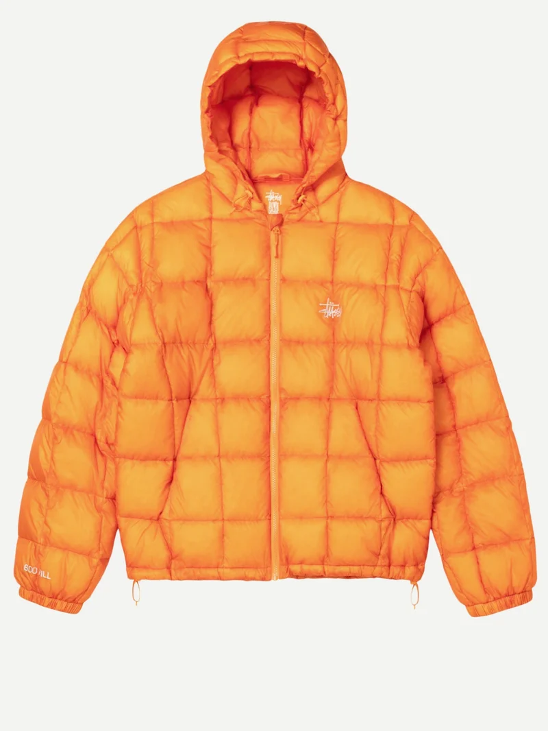 Image of Stussy Mid-weight Hooded Puffer - Orange