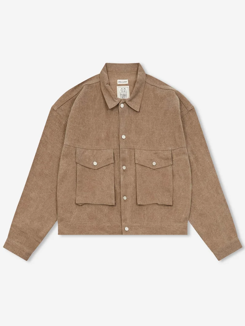 Image of Estudio Niksen Boxy Denim Trucker - Brown