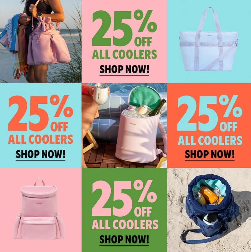 25% OFF ALL COOLERS! Shop the sale