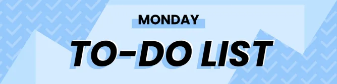 Monday to-do list image
