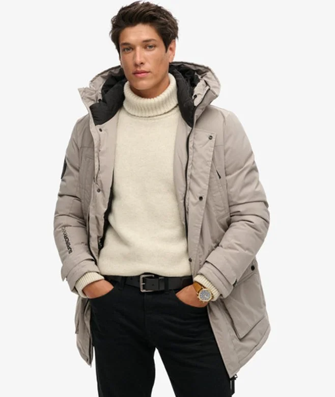 City Padded Parka Jacket - Dark Grey