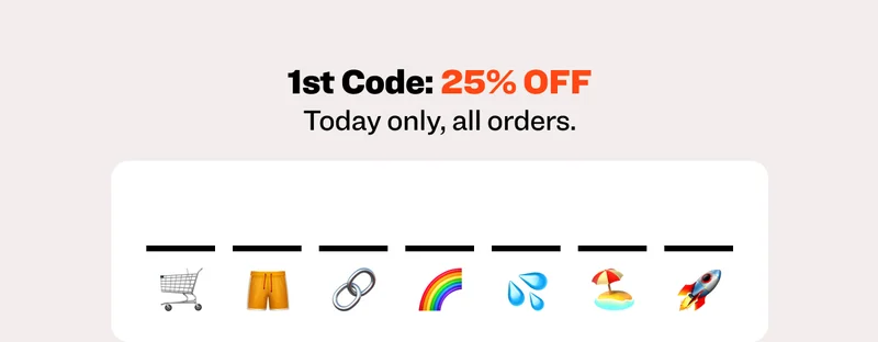 Use the code READY25 for 25% OFF Today only, all orders.