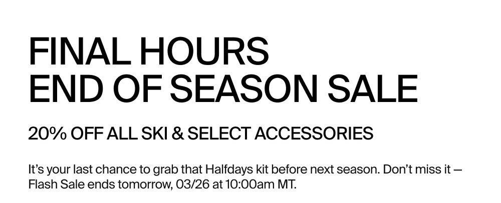 Shop End of Season Flash Sale