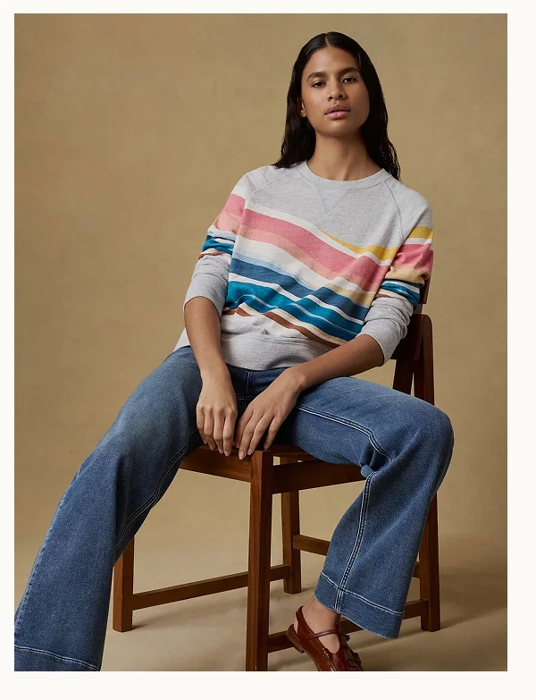 Sunwashed Slub Crewneck