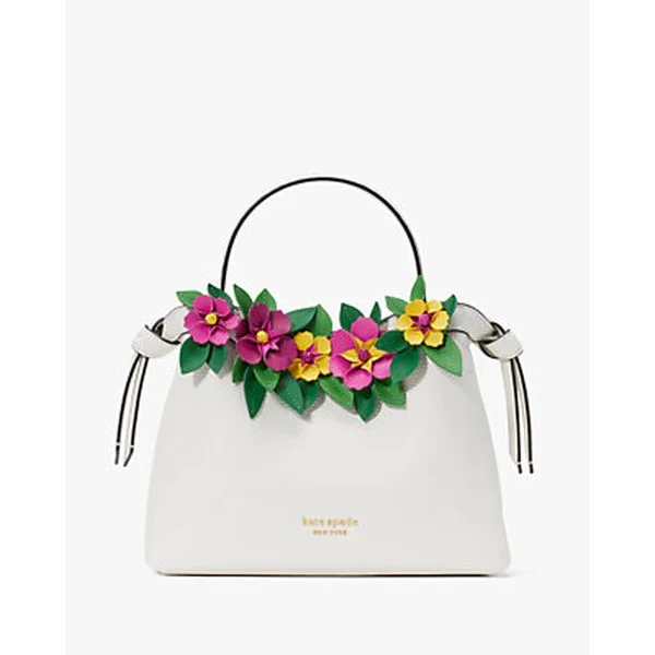Knott Floral Applique Medium Top-handle Bag