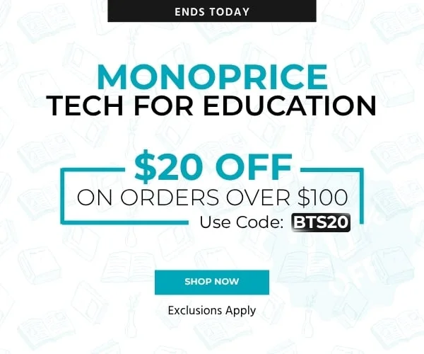 Ends Today! Monoprice Tech For Education: $20 Off On Orders Over $100. Use Code: discount code. Exclusions Apply. Shop Now.