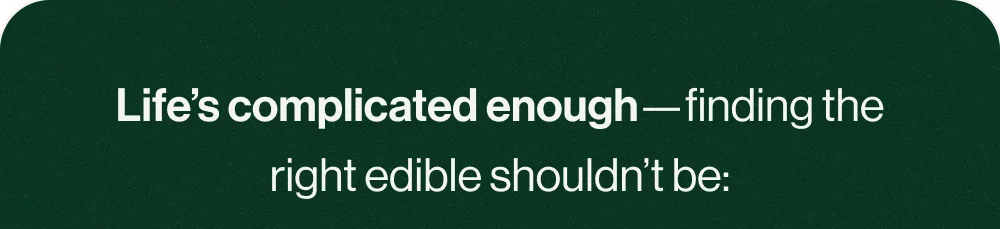 find the right edible