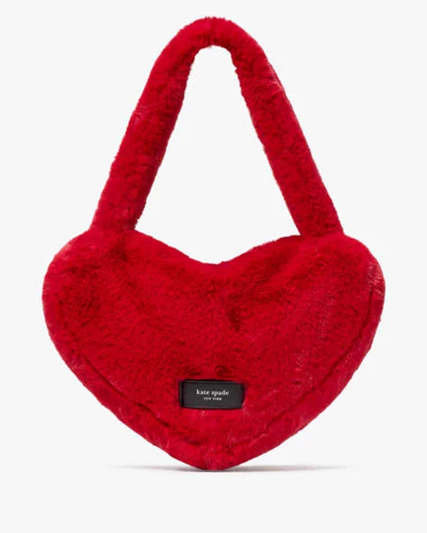 Luver Faux Fur Heart Tote