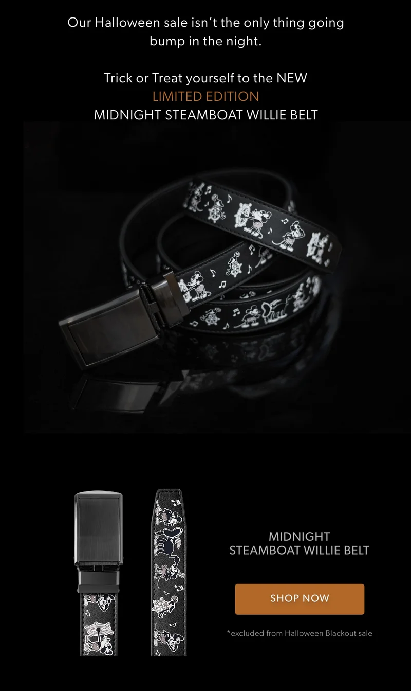 Shop the new Midnight Steamboat Belt