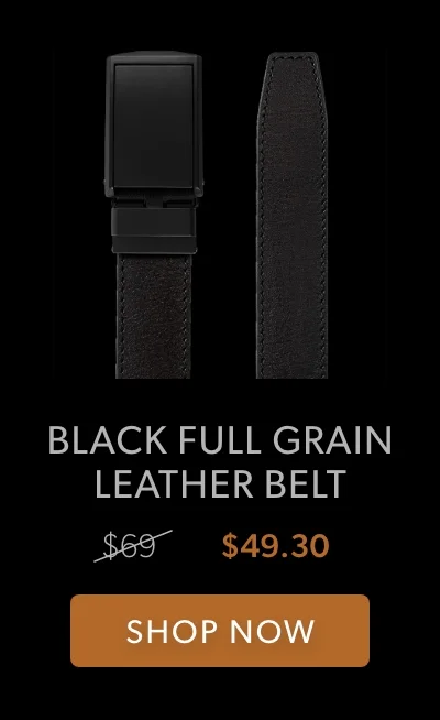 Black Full Grain Leather Belt