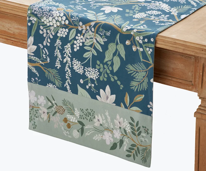Image of Cotton Table Runner - Juniper Forest