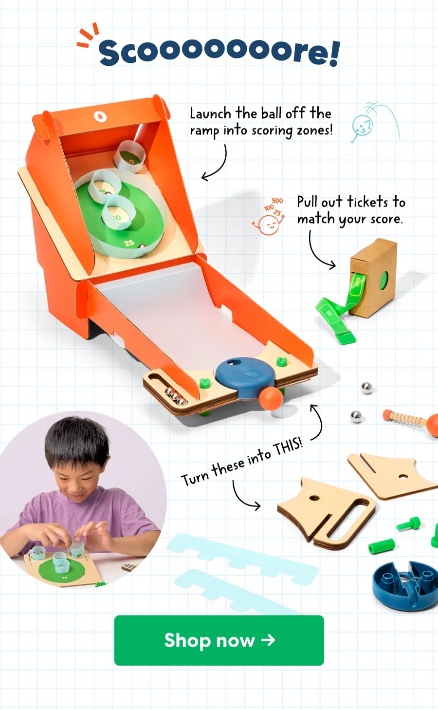 Scooooooore! Launch The ball off The ramp info scoring zones! Shop now!