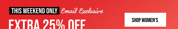 Extra 25% off Shop Women's