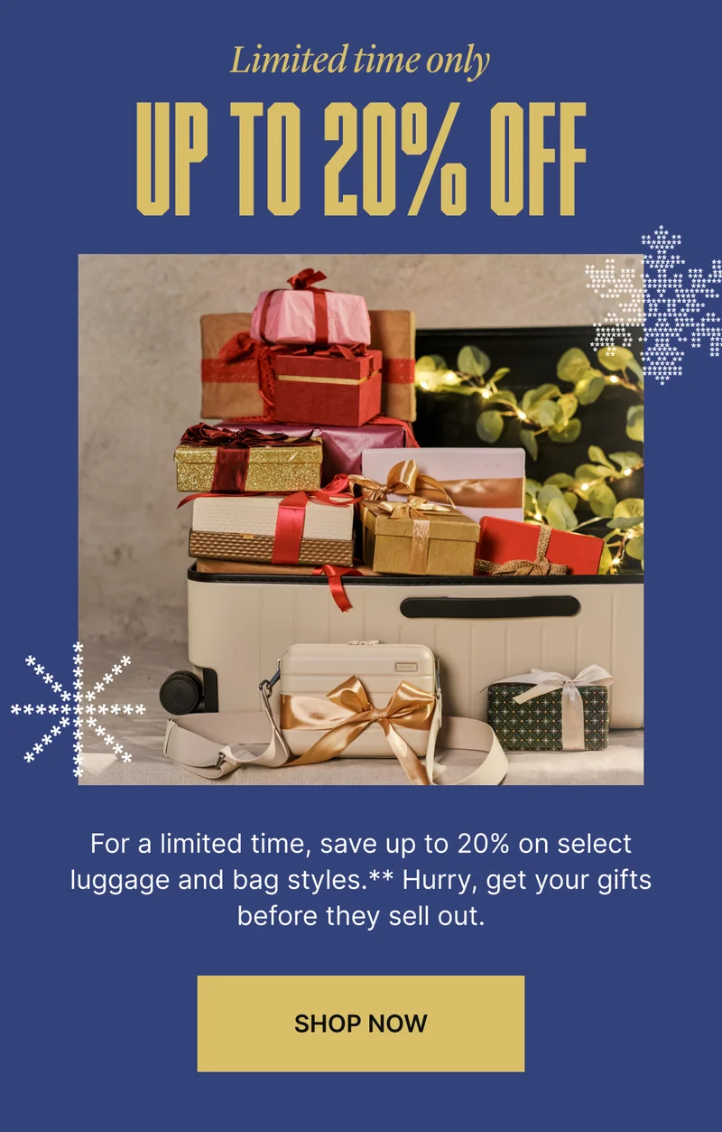 The clock's ticking. Add custom embroidery or engraving to your holiday gifts before it's too late. Order by 11:59 PM ET tonight, December 10, for guaranteed delivery by December 24.*