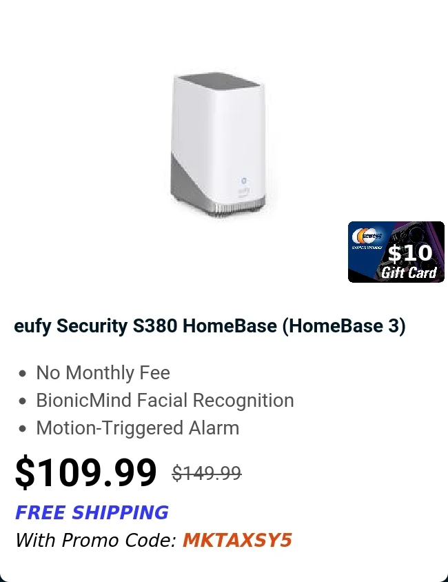 eufy Security S380 HomeBase (HomeBase 3)
