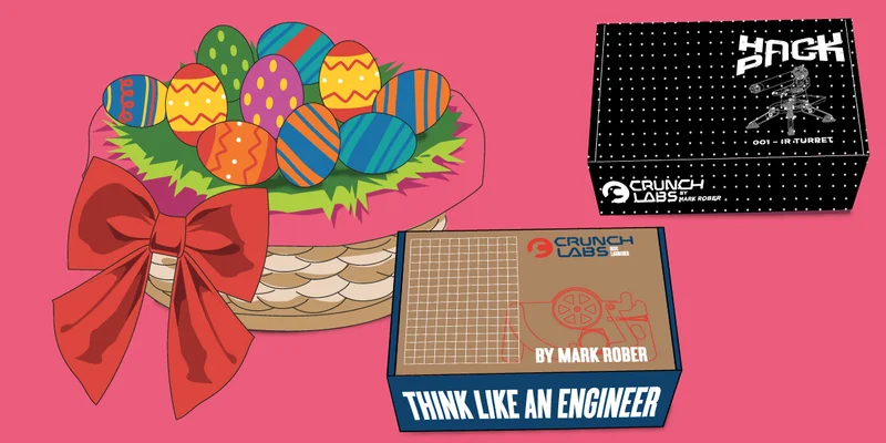 Easter themed CrunchLabs toys.