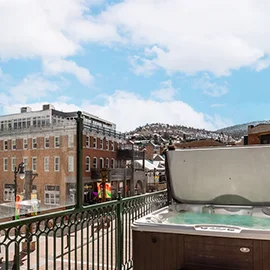 View from a hotel on Main Street in Park City, UT.