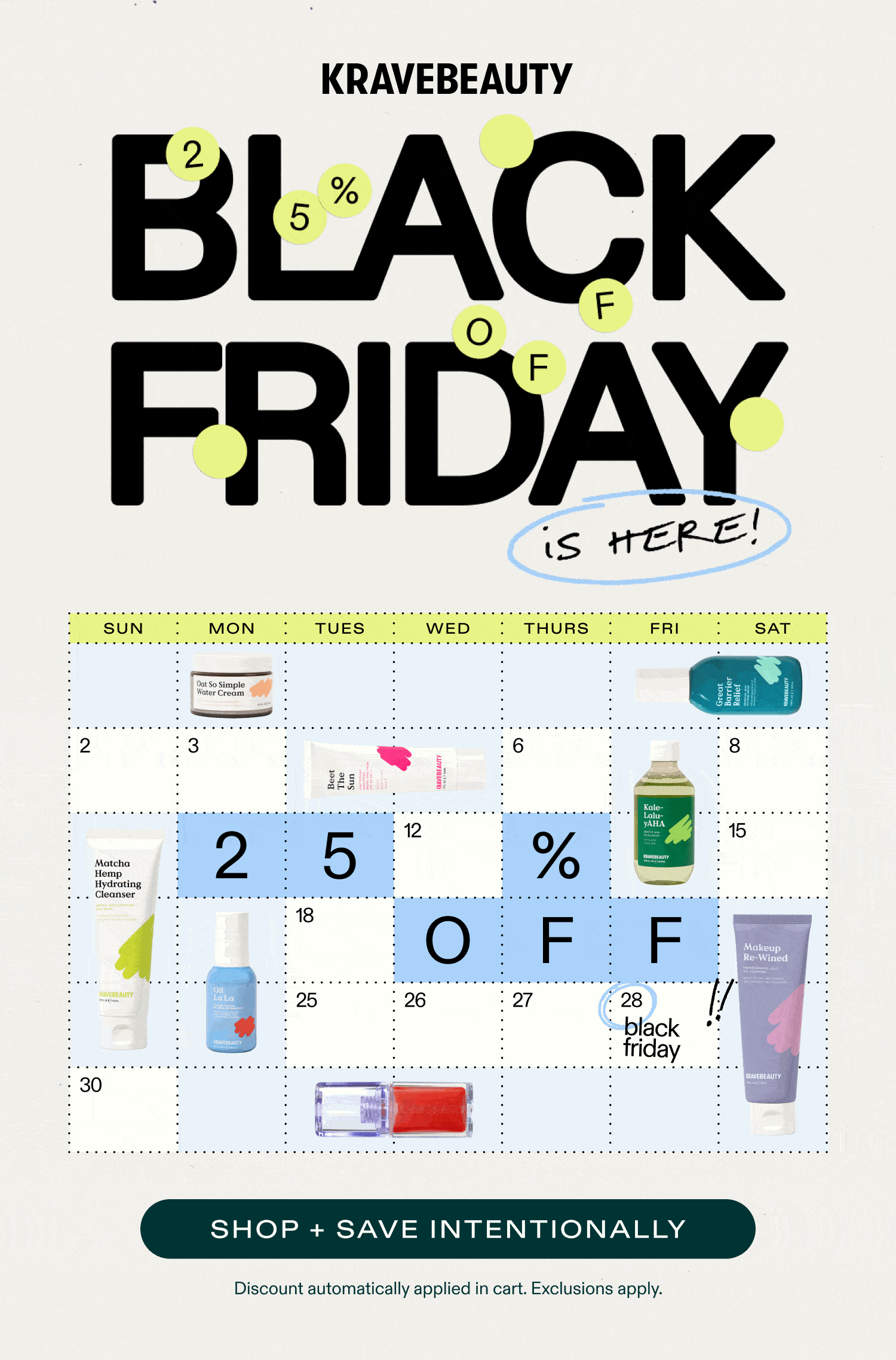 Krave Beauty. Black Friday Is Here.