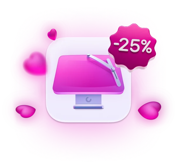 Valentine offer — 25% OFF CleanMyMac