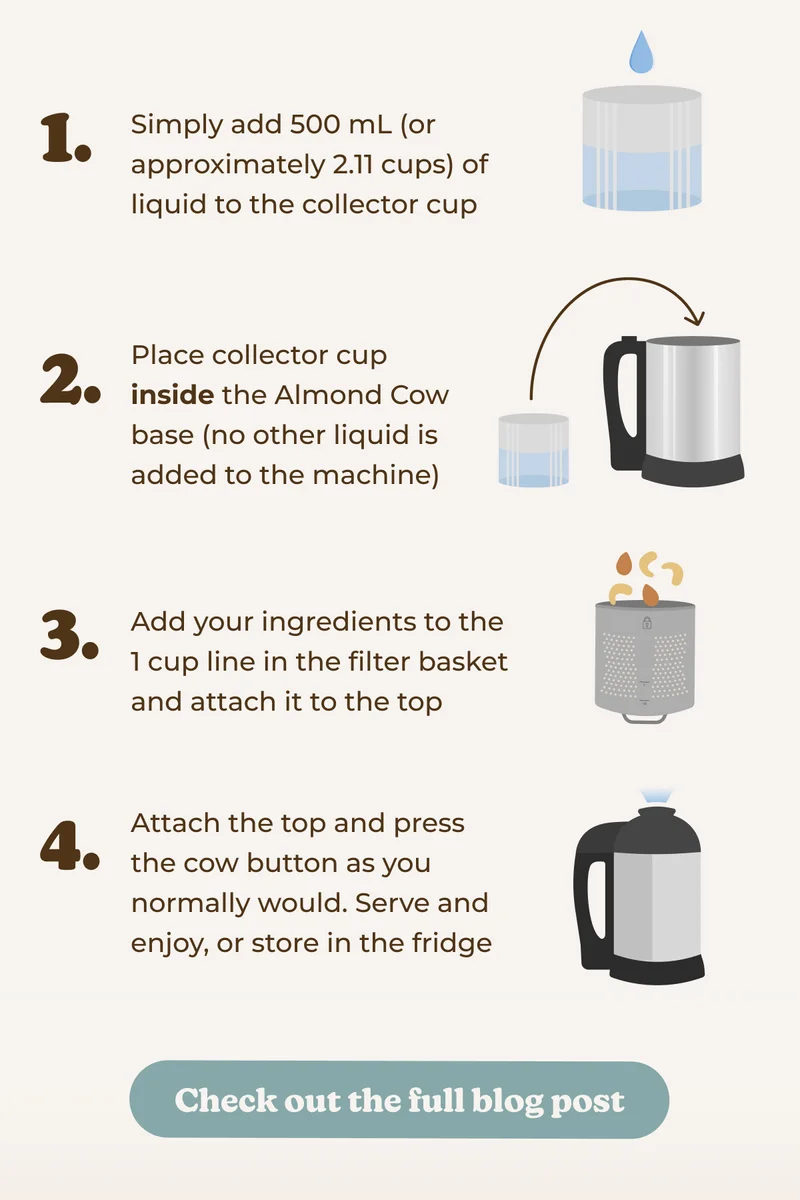 How to make creamer using your Almond Cow