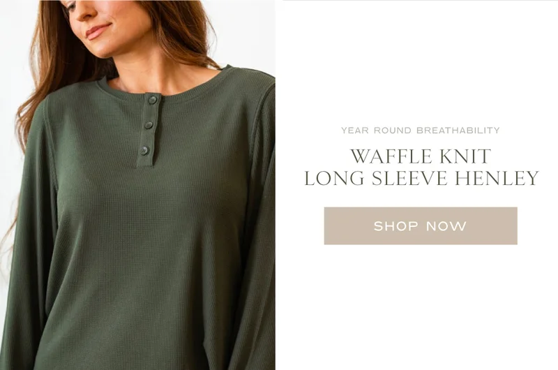 Shop The Waffle Knit Long Sleeve Henley