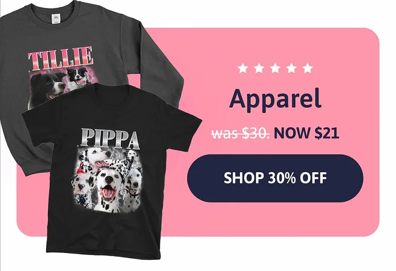 Apparel. Was $30. NOW $21.