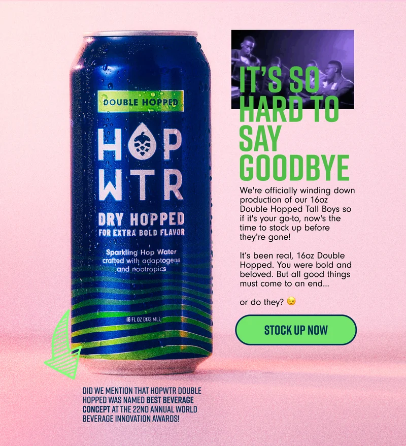Last chance for double hopped 16oz. STOCK UP NOW