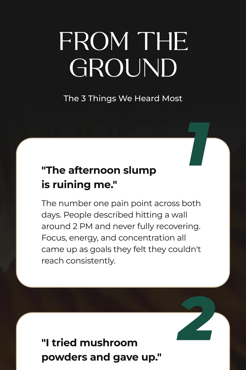 FROM THE GROUND