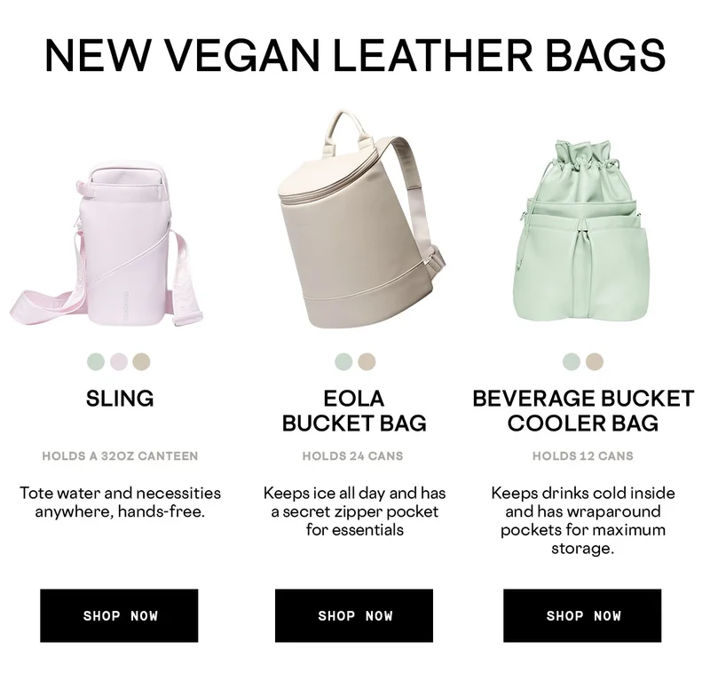 NEW Vegan Leather Soft Coolers!