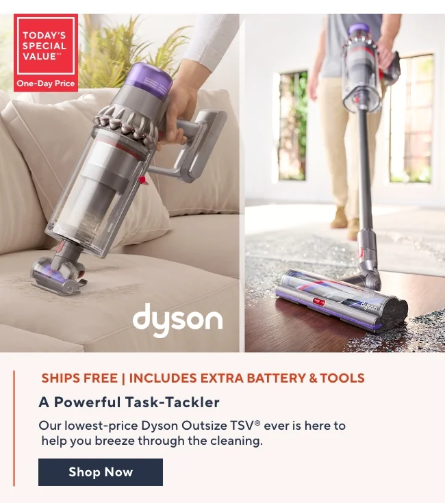 Dyson Outsize De-Tangle Cordfree Vacuum withExtra Battery