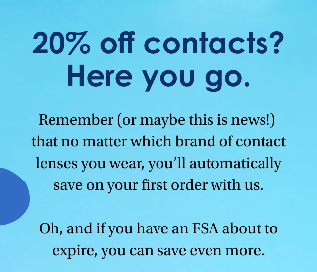 20% off contacts