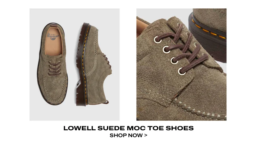 Lowell Suede Moc Toe Shoes
