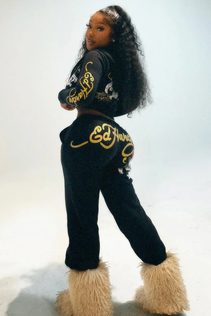 Image of Love Kills Ed Hardy Pant - Black