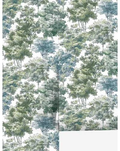 Old World Trees Peel + Stick Wallpaper - Green