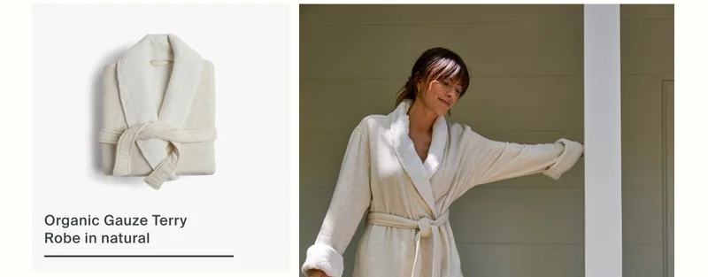 Organic Gauze Terry Robe