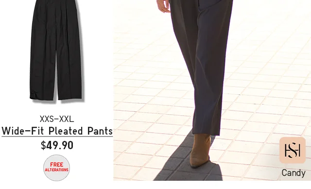 PDP9 - WOMEN WIDE FIT PLEATED PANTS