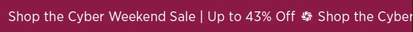 Shop the Cyber Weekend Sale | Up to 43% off