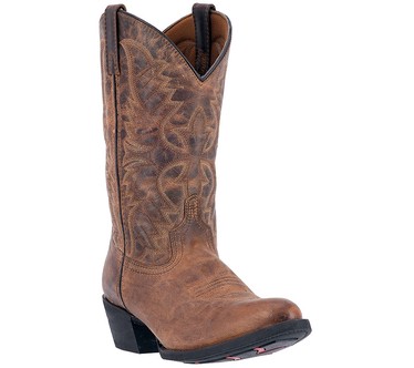 Laredo Men's Leather Round-Toe Boots - Birchwood